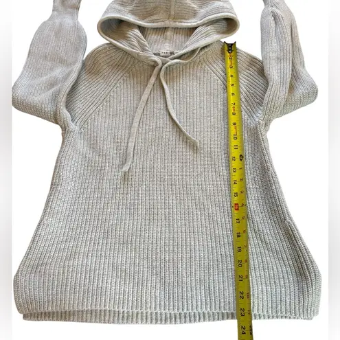 Gap  Chunky Ribbed Knit Hooded Sweater Gray Cotton Womens Size Small - Image 8