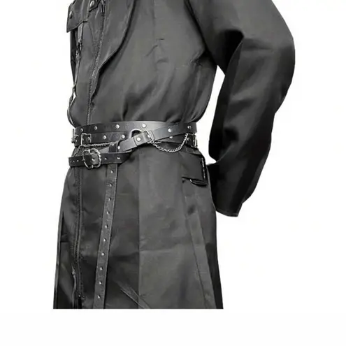 Mens Women’s Unisex Wrap around Renaissance Belt Black