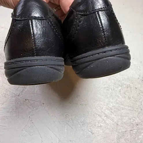 Earth Spirit Womens Black Leather Slip On Comfort Shoes Size 8 Elron