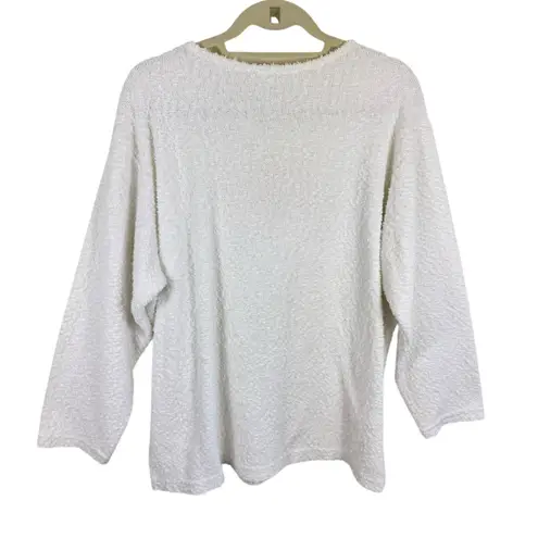 Artisans Sunschein Designs 90s Vtg Cotton White Terry Cloth Beach Theme Top XL