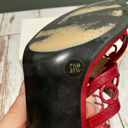 BCBGirls BCBG RED LEATHER PUMPS