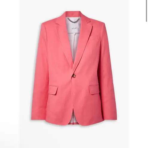 ALC Frank NWT A.L.C. Donovan linen-blend blazer 'Dark Grapefruit' Sz 4 $740