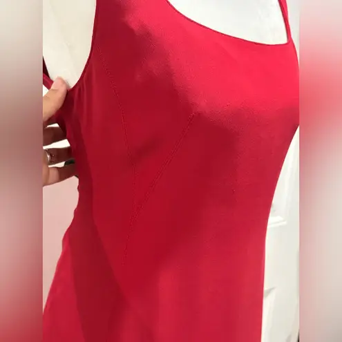 Armani Collezioni Vintage Rich Red Midi Dress Size 8