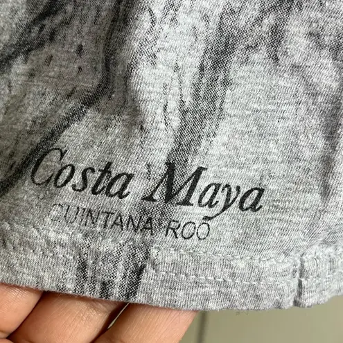 Frida Kahlo Graphic Tee Gray Costa Maya Mexico Magico 100% Cotton Women’s M Size M