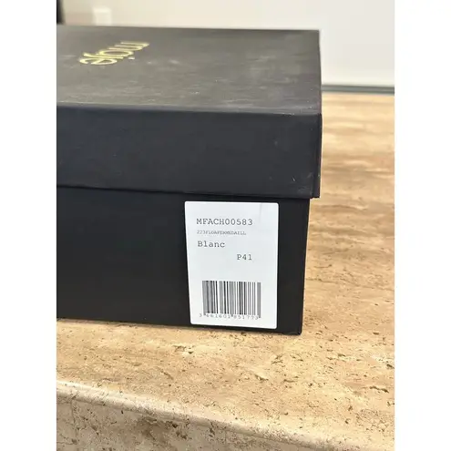 Maje NEW Leather Platform Coin Loafers White size 39 /8.5