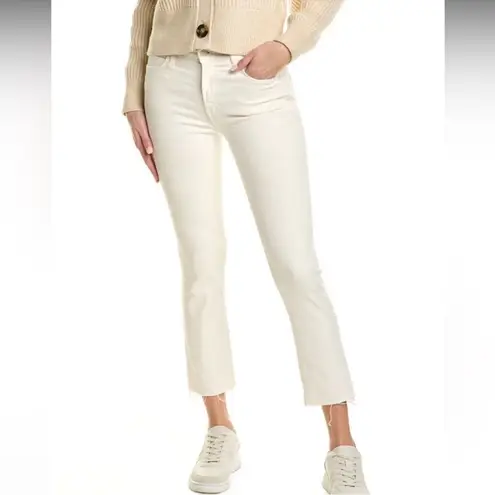 MOTHER The Mid Dazzler Crop Fray In Cream Puff Jeans Size 24
