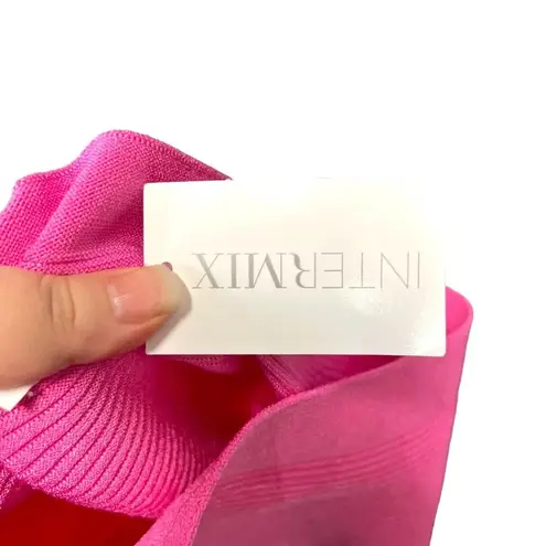 Cushnie et Ochs Pink Ribbed Knit Slash Slit Bandage Skirt Size XS