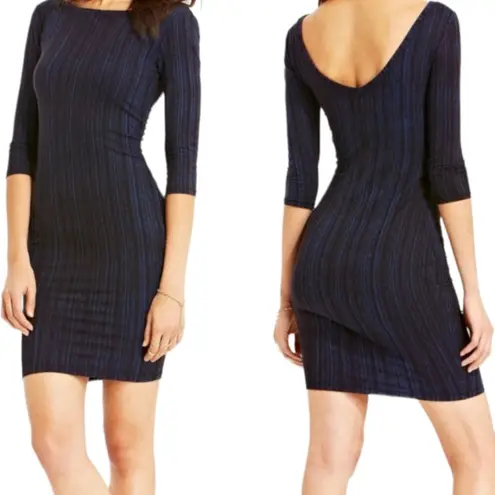 Philosophy Blue & Black Midi dress size L