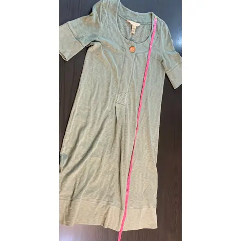 The Territory Ahead Sage Green Cotton Button Front Midi Dress Women's Size S - Image 10