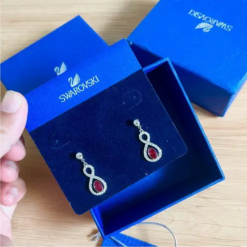 Swavorski Swarovski Siam Red & Clear Crystal
Pierced Earrings MILES #5039226