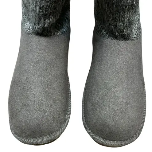 SUGAR Panthea Microsuede Faux Fur Tall Boot 11 Gray $60 Retail NWT