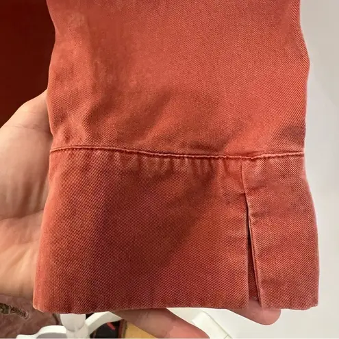 Soft Surroundings 100% Tencel Button Back Tunic Top Rust Terracotta XS Boho Fall