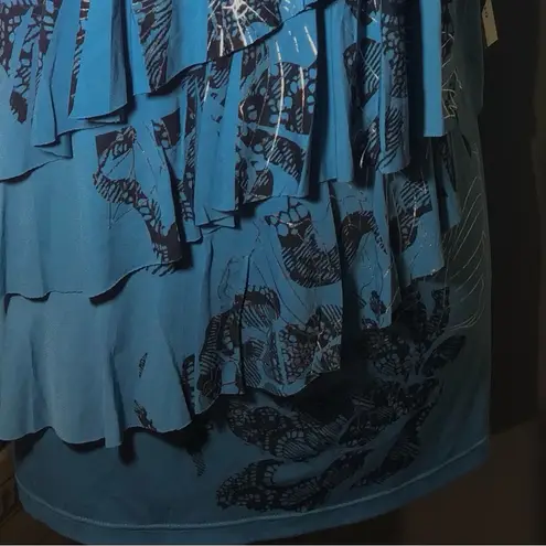 AB Studio NWT Blue/Teal Art Top