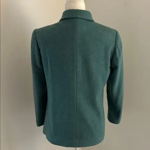 Petite Sophisticate Teal Wool/Cashmere Blazer sz 4p