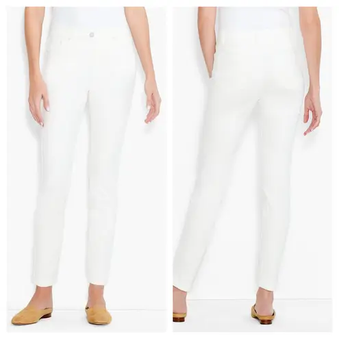 Nic+Zoe Mid Rise Slim White Denim Pants Size 29 Paper White NWT $158