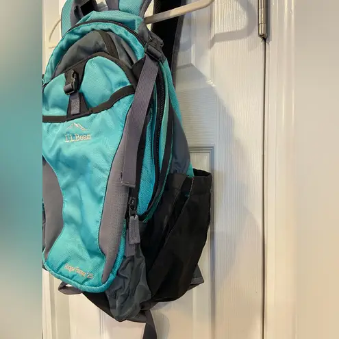 L.L.Bean Ridge Runner 25L Daypack Backpack Teal Gray Hiking Travel School Bag Blue