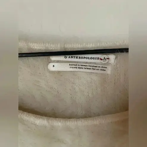 By Anthropologie women’s cream eyelash pullover dolman sweater size small