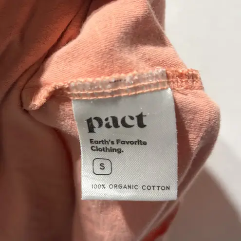 Pact Tropical Leaf Print Spaghetti Strap Mini Dress Coral Pink Size S