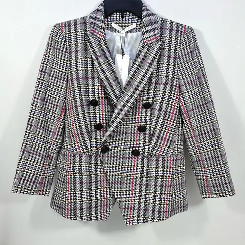 Veronica Beard Empire Tweed Plaid Dickey Jacket Multi 2 NWT Blazer