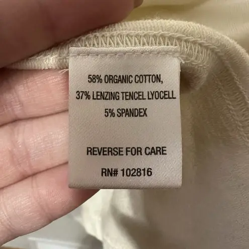 Garnet Hill Women's S/M Cream French Terry Hoodie Hooded Poncho Sweatshirt NWT