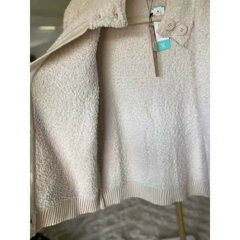 Les Serein Boucle Sweater Jacket Sherpa Cream Softcore Vanilla Girl Cozy Winter