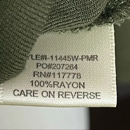 Lovestitch Olive Green Short Sleeve Tie Front Boxy Fit Top S