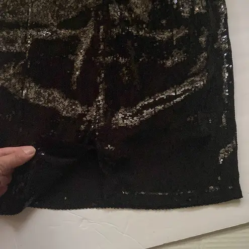 Ruby Ribbon black sequin pencil skirt, festive holiday formal size XS