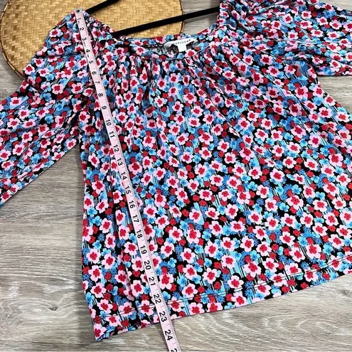 Popsugar Floral printed balloon sleeve blouse