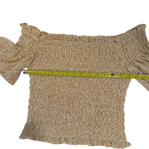 Prómesa Promesa Women's M Yellow Floral Off-Shoulder Smocked Blouse Top