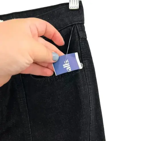 ZARA  The Panelled Slim High Rise Slim Fit 4-Pocket Jeans Black Denim Size US 2‎