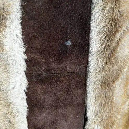 Tissavel Faux Fur Suede Jacket | Vintage | Bohemian, Fully Lined | Fits like Med Brown