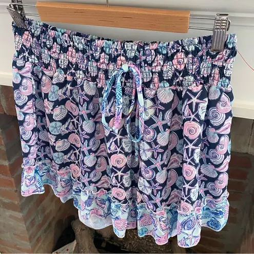 Simply Southern NWT  Sea Shell Ruffle Drawstring Shorts New One Size Fits Most