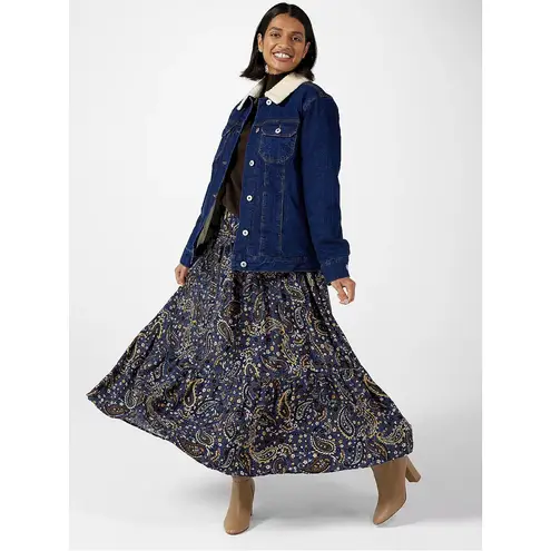 Denim & Co . Sherpa Lined Denim Jacket - Mid-Wash - 4