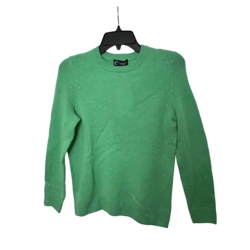 C by Bloomingdales Cashmere Sweater Mint Green Crew Neck Pullover Size L Size L