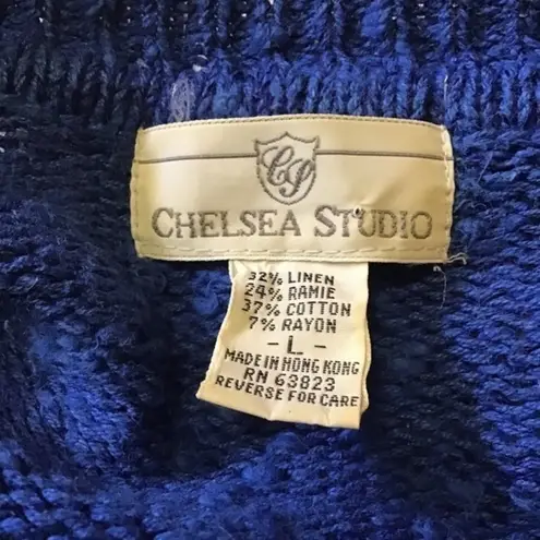 Vintage 90s bright blue sweater Size L