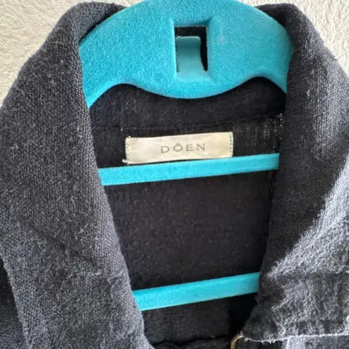 DÔEN Serre Zip Front Utility Silk Jumpsuit Black size XS