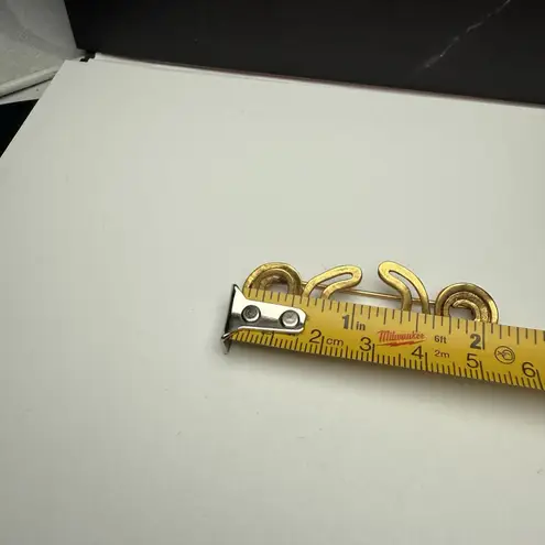 MMA CMA Metropolitan Museum Of Art Abstract Swirl Gold Tone Brooch Pin