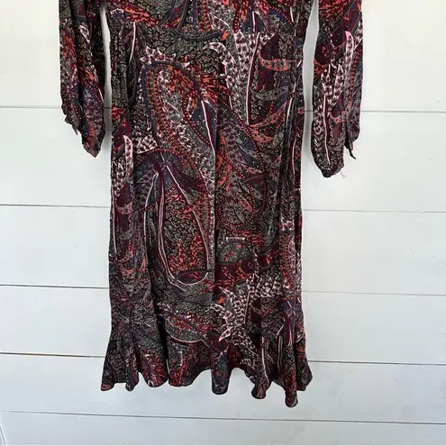 Vanessa Bruno Women’s 42/10 Pryska Ruffled Paisley Dress Flawed