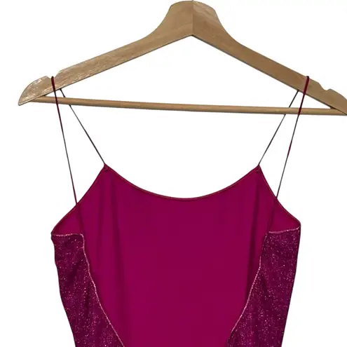 Oseree New Lumiere Maillot Women’s Size Small Fuchsia Pink One Piece Sparkle