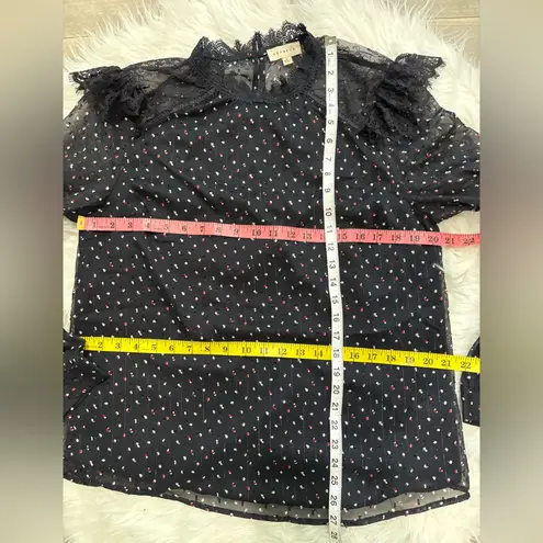 Prómesa Promesa Blouse Women’s Blue Floral Long Sleeves Lightweight Flowy Ladies Size L