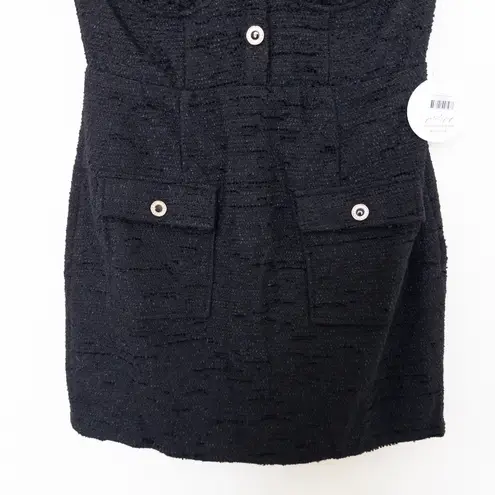 Petal and Pup Womens Dress Size XL Black Strapless Tweed Mini Bustier Chic Party