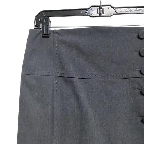 Elevenses Anthropologie Sz 6 Gray Pencil Skirt High Waist Work Career Office