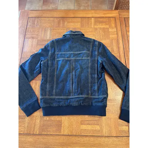INSIGHT BOMBER CARGO FLIGHT DENIM JACKET MEDIUM Blue