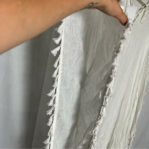 Walter Baker Ivory Acapulco Kaftan Fringe Swimsuit Coverup One Size