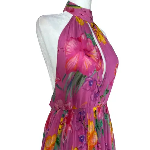 ROCOCO SAND Megan Maxi Dress in Pink Floral Small New Womens Long Gown