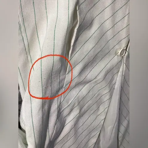 Vintage Lucia White with Green Pinstripes Medium Blazer