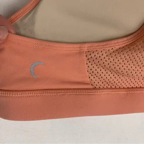 Zyia active women's XL peach sports bra athletic strappy padded mesh