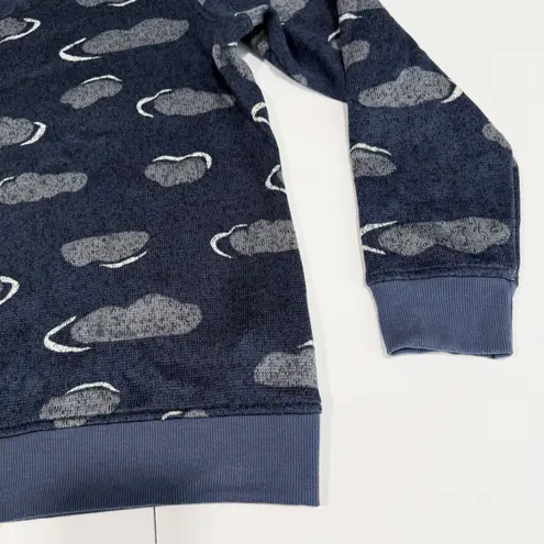 LL Bean Blue Gray Lightweight Pullover Crew Neck Sweater Fleece Size MEDIUM