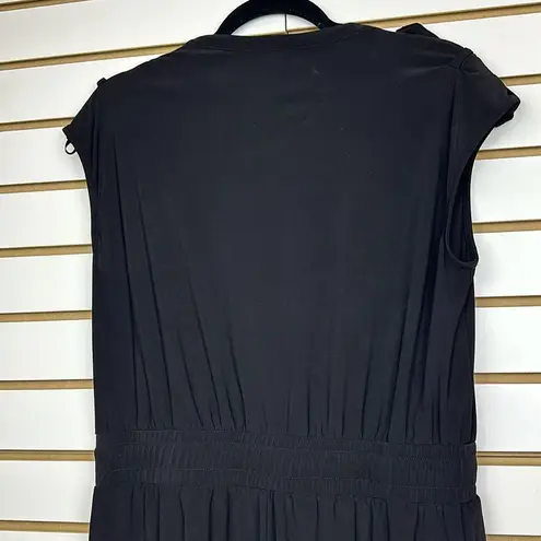 Emma & Michelle Emma And Michele Short Sleeve Romper - Black - Size Medium