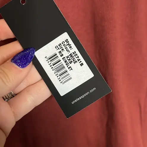 One Teaspoon NWT  OT Ribbed Singlet - Wine